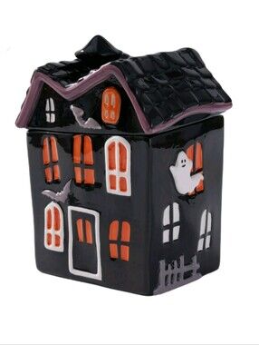 Haunted House Ceramic Treat Jar